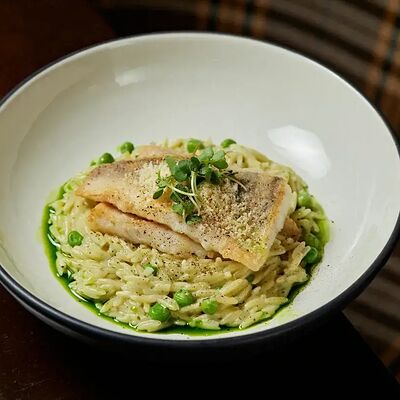 Филе судака с пастой ризони, песто и соленым лимоном в Chester по цене 737 ₽