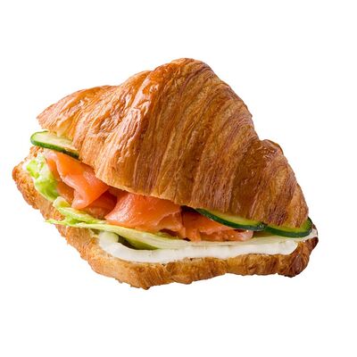 Круассан с лососем, сливочным сыром и огурцом в Ромбаба по цене 375 ₽