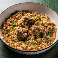 Ризотто с тушёным мясомв Oreganos