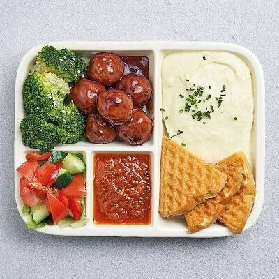 Норвежский бенто с фрикадельками в демигласе в Vaffel по цене 660 ₽