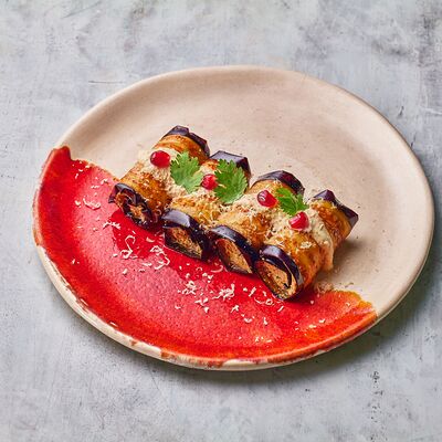 Кручёные баклажаны с пастой из грецкого ореха в Мамука по цене 510 ₽