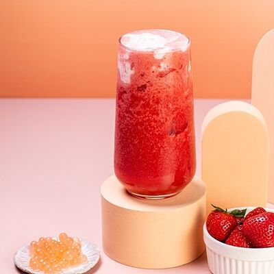 Клубничный чизкейк бабл ти в Чайка по цене 540 ₽