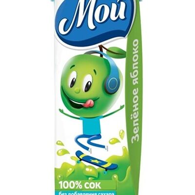 Сок Мой зеленое яблоко осветленный в тетра-пакев Европа по цене 30 ₽