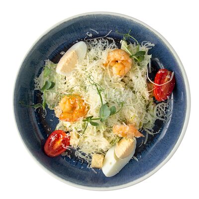 Салат Цезарь с креветками в Старый Амбар по цене 599 ₽