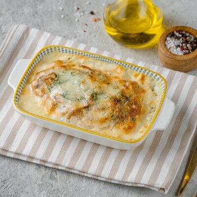 Запеканка по-московски с красной рыбой в Грабли по цене 499 ₽