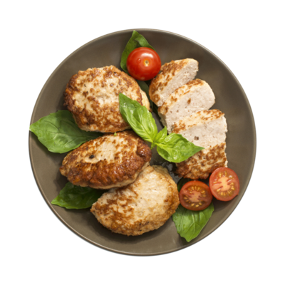 Котлеты из мяса птицы жареные в Азбука Вкуса Экспресс Меню по цене 345 ₽