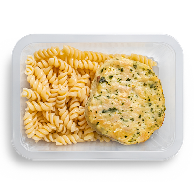 Рубленая куриная котлета с макаронами в Кухня на районе по цене 199 ₽