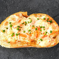 Брускетта с острым лососем и гребешком в Mojo