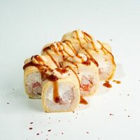 Малый ролл тамаго-блин с копчёной курицей и помидором (6 шт.) в ЁБИСАН