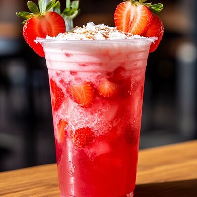 Бабл-ти клубника на кокосе в Side Coffee по цене 399 ₽