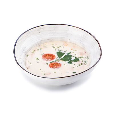 Суп сливочный с лососем в Trattoria по цене 780 ₽