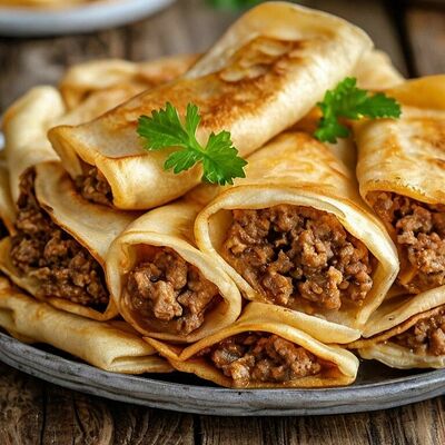 Блинчик с мясом в Кафе Виктория по цене 570 ₽