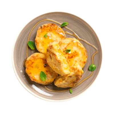 Сырники с морковью и изюмом в Азбука Вкуса Экспресс Меню по цене 276 ₽