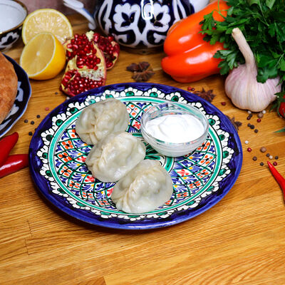 Манты 3 шт в Бакинский Chef по цене 395 ₽