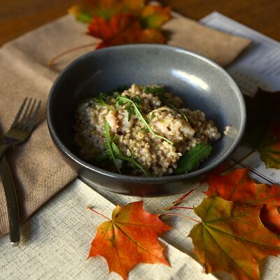 Зеленая греча с креветками в Moloko по цене 450