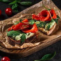 Брускетты с форелью собственного посола в Добрый Мерлин