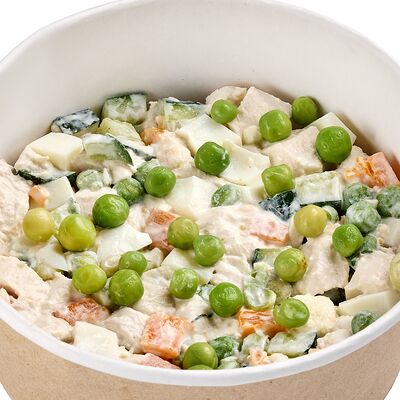 Салат Оливье с курицей ПП в Европа по цене 200 ₽