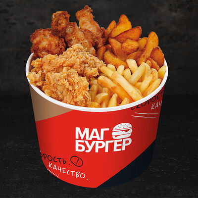 Баскет 6 крыльев и 4 стрипса в Магбургер & Братья Караваевы по цене 900