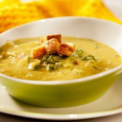 Гороховый суп с говядинойв Пан Картофан по цене 290 ₽