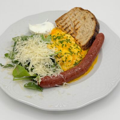 Большой завтрак с колбаской в Coffee Room Coworking по цене 990 ₽