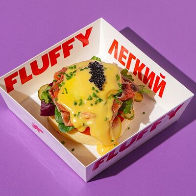 Завтрак на панкейке с лососем в Fluffy Fluffy по цене 790 ₽