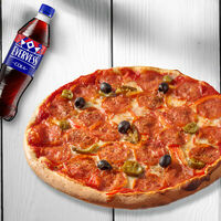 Пицца Пеперони 32 см и Evervess-кола в Перчини