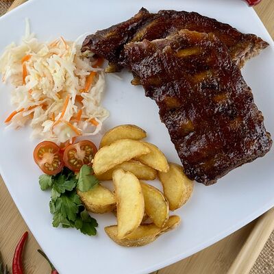 Ребра свиные с соусом Джэк Дениэлсв Корпус О бар по цене 490 ₽