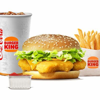 Наггетс бургер с сыром комбо в Burger King по цене 2350 ₸