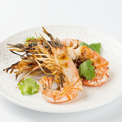 Розовые креветки на гриле в Магадан по цене 390 ₽