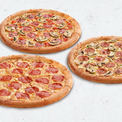 3 пиццы за 1869 в Pizza HeartPizza Hut по цене 1869