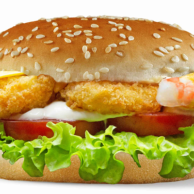 Шримп бургер в Три соуса по цене 399 ₽