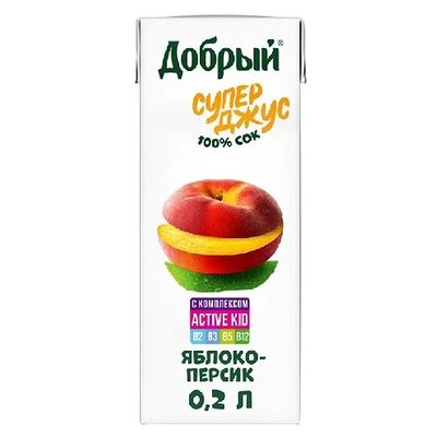 Сок Добрый Супер джус Яблоко-персик в ТаШаурма по цене 50 ₽