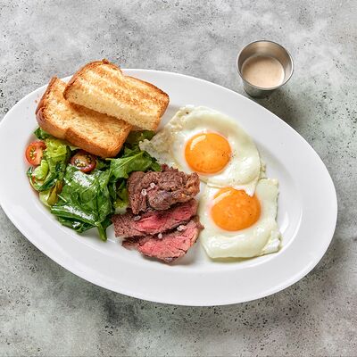 Стейк яичница с мраморной говядиной в GASTROFISH по цене 697