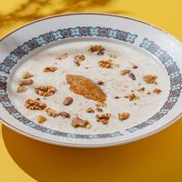 Овсяная каша с карамельным яблоком и орехами в Lines