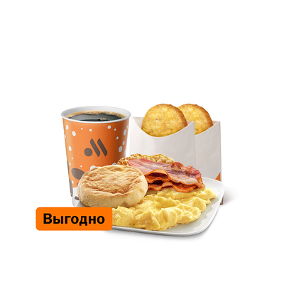 Омлет с беконом Большой Комбо в Вкусно – и точка по цене 404 ₽