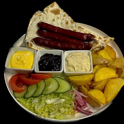 Тарелка с охотничьими колбасками в Пицца тот по цене 449 ₽