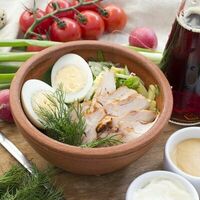 Окрошка с курочкой в Мушмула