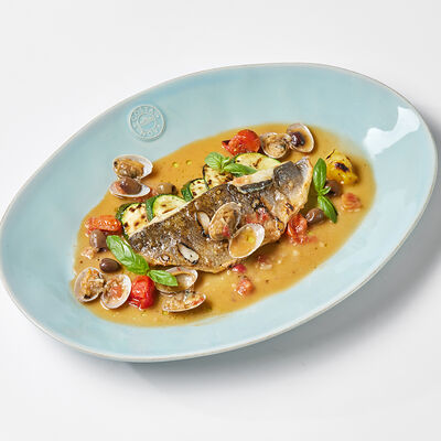 Сибас с цукини в соусе аква пацца в Сыроварня по цене 1650 ₽