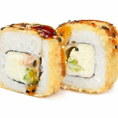 Жареный Аксай в Вьюнов ролл по цене 650 ₽