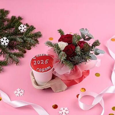 Подарочный набор букет и десерт 2025 в Плюшки подружки по цене 2000