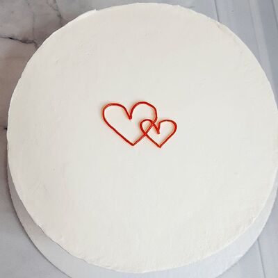 Бенто торт Два сердца в Премиум торт по цене 2300 ₽