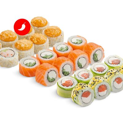 Сет Филадельфия со спайси соусом в MYBOX по цене 1515 ₽