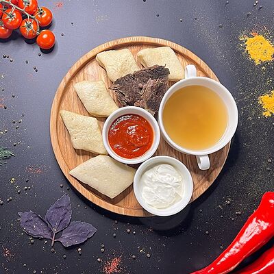 Аварский хинкал с бараниной в Дагестанская кухня ГОРНЫЙ ЧАЙХАЛЯЛЬ по цене 1199 ₽