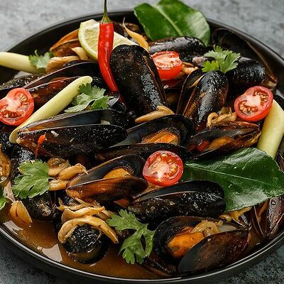 Мидии с соусом Том Ям в Rakiru по цене 1450 ₽