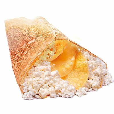 Блин с творогом и персиковым вареньем в БлинБери по цене 127