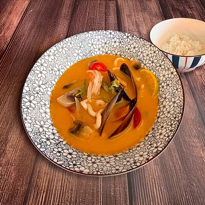 Суп Том ям с морепродуктами в Kekou Вкусная еда по цене 640 ₽