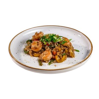 Рис с креветками и овощами в Fit cafe по цене 649 ₽