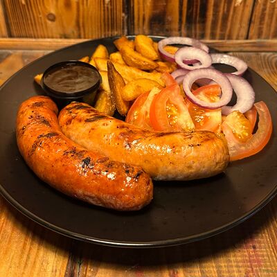 Колбаски баварские BBQ в BBQ Red Barrel по цене 830 ₽