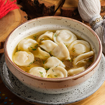 Я - Пельмени рыбные с бульоном в Брат Бурят по цене 600 ₽