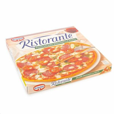 Пицца Ристоранте. Салями, моцарелла, песто Dr. Oetker в Азбука Вкуса Экспресс Меню по цене 357 ₽